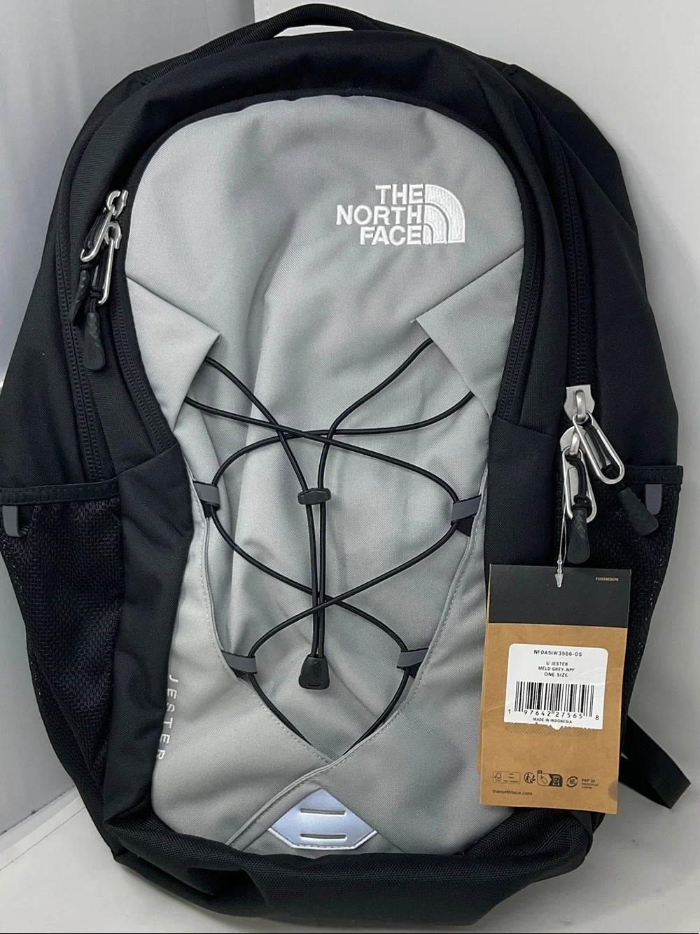 The North Face Gray & Black Jester Everyday Backpack with Front Bungee